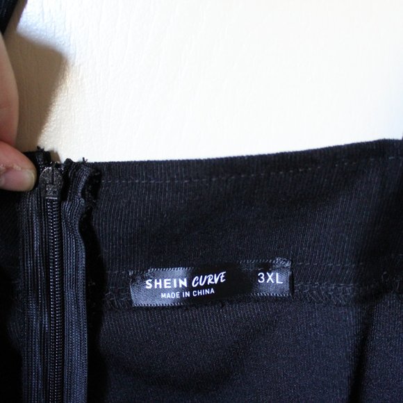 SHEIN PLUS HALLOWEEN CRISS CROSS BACK PINAFORE DRESS & SHIRT - Picture 3 of 7